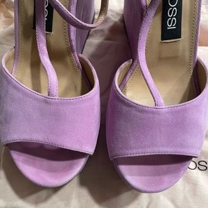 Sergio Rossi Suede Platform Sandals